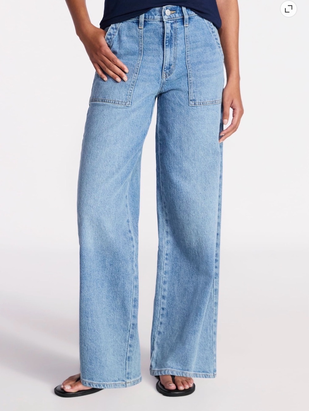 Wide Leg Light Blue Women's Jeans